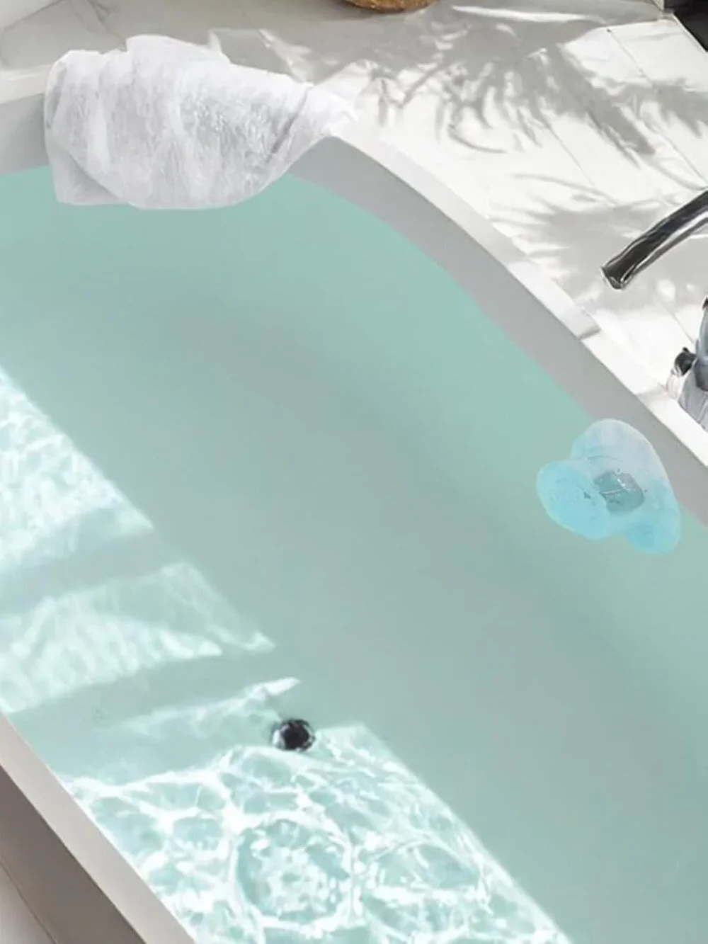 Clear Bottomless Bath Overflow Drain Cover